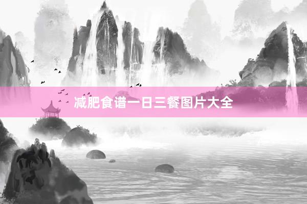 减肥食谱一日三餐图片大全